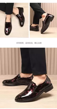 2024 novos sapatos de couro para homens padrão floral sapatos formais masculino
