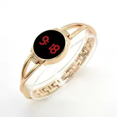 Relógio de moda led para mulheres tela sensível ao toque senhoras tempo banda - comprar online