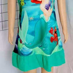 Imagem do Sereia anna elsa vestido meninas camisola roupas dos desenhos animados pijamas