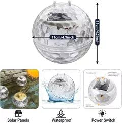 Imagem do Luzes flutuantes solares para piscina, à prova d&#39;água, led, energia solar,