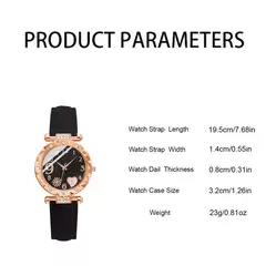 6 pçs conjunto relógio para mulheres de luxo couro analógico senhoras quartzo - comprar online
