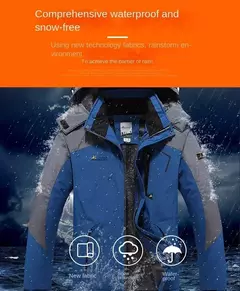 Outono inverno masculino blusão impermeável e quente ao ar livre caminhada e p - Show Drop