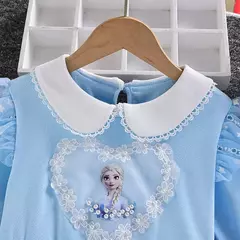 Imagem do 2024 novo 2-9y vestido de princesa disny meninas vestido primavera veraõ crianças