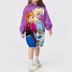 Novas meninas camisola vestido dos desenhos animados festa jogar disney sereia i na internet
