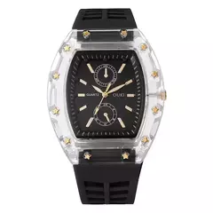 Moda feminina relógios casuais pulseira de silicone analógico relógio de quartz - comprar online