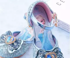 Imagem do Disney frozen elsa crianças sapatos de salto alto para meninas dos desenhos ani