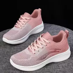 Sapatos casuais com renda para mulheres, leve, sola grossa, exercícios, esporte na internet