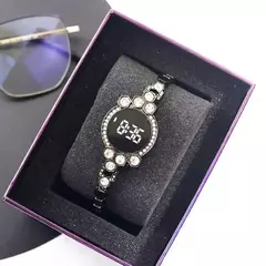 Relógio de pulso em aço inoxidável de luxo para mulheres, relógios de ouro - comprar online