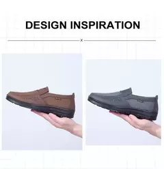 Mocassins respiráveis masculinos de verão, sapatos casuais macios e leves para