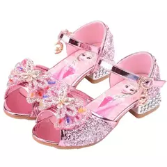 Disney meninas congeladas 2 elsa princesa sapatos meninas sapatos de cristal cri - loja online