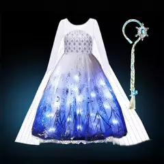 Disney vestido led light up elsa espírito traje meninas congelado role play nev - loja online