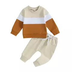 Conjunto de moletom e calças de manga comprida de bebê menino, pulôver infant - comprar online