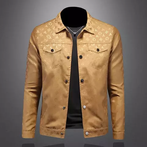 Jaqueta de lapela estampada Slim Fit masculina, jaqueta bonito, estilo coreano, - comprar online