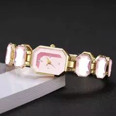 Imagem do Relógio feminino elegante moda retângulo dial senhoras relógios de pulso de q