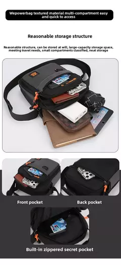 Novo masculino crossbody sling saco de ombro mensageiro oxford à prova água mu - Show Drop