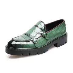 Moda masculina sapatos casuais de couro masculino clássico estilo britânico mo