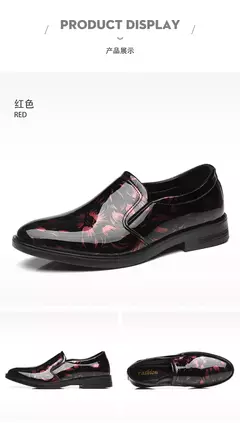 2024 novos sapatos de couro para homens padrão floral sapatos formais masculino na internet