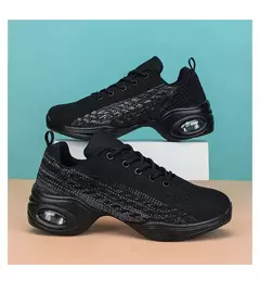 Sapato de dança feminino macio único, sapatos elevados respiráveis, tênis am - comprar online