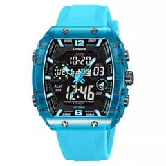 Loqnce 98003 masculino montre homme hora esporte relógios digital duplo tempo c - loja online