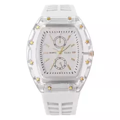 Moda feminina relógios casuais pulseira de silicone analógico relógio de quartz na internet
