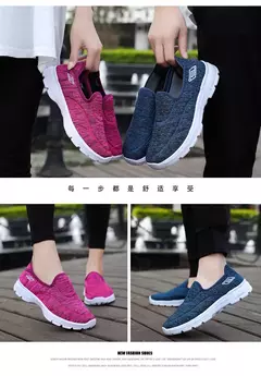Imagem do Sapatos casuais de caminhada respirável para homens e mulheres, sapatos baixos