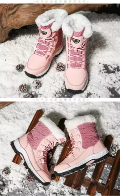 Imagem do Botas femininas de inverno plataforma botas de neve à prova dwaterproof água p