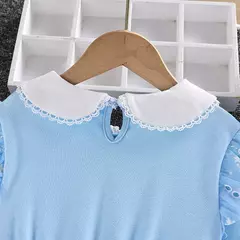 Imagem do 2024 novo 2-9y vestido de princesa disny meninas vestido primavera veraõ crianças