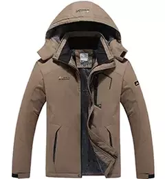 Impermeável casaco de lã quente para homens, impermeável impermeável, capuz - Show Drop