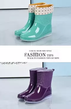 Botas mujer 2023 botas femininas da moda ao ar livre sapatos de chuva novos anti na internet