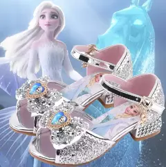Disney meninas congeladas 2 elsa princesa sapatos meninas sapatos de cristal cri - comprar online