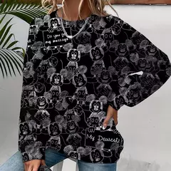 Imagem do Disney feminino moletons e moletons mickey mouse outono primavera moletom outono