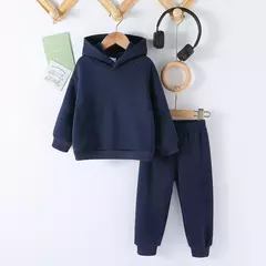 Imagem do Crianças moda 2 pçs pulôver com capuz + calças ternos 1-8 anos meninos menin