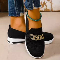 Mulheres tênis de malha trabalho sapatos de designer para mulher leve sola maci