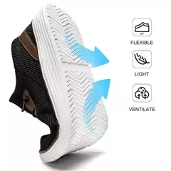Sapato de lona casual masculino, mocassins masculinos, respirável, deslizamento