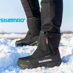 2025 botas masculinas de pesca à prova d'água, lã quente de inverno e botas d - loja online