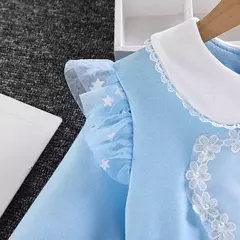 2024 novo 2-9y vestido de princesa disny meninas vestido primavera veraõ crianças na internet