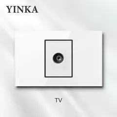Yink branco teclas de piano universal interruptor de luz parede painel de vidro - Show Drop
