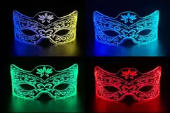 Acrílico led luminoso óculos de festa brilho neon light up viseira óculos dj - Show Drop
