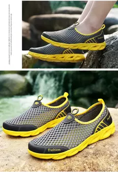 Moda Sapatos Casuais Leve Verão Respirável Homens Sapatos Ao Ar Livre Confortável Mulheres Calçado Masculino Senhoras Caminhada Sapatos 36-45 na internet