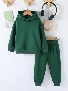 Crianças moda 2 pçs pulôver com capuz + calças ternos 1-8 anos meninos menin