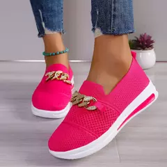 Imagem do Mulheres tênis de malha trabalho sapatos de designer para mulher leve sola maci