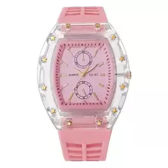 Moda feminina relógios casuais pulseira de silicone analógico relógio de quartz