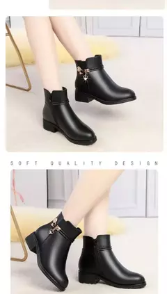 Botas de inverno femininas à prova à prova d&#39;água água couro quente mãe na internet