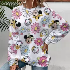 Disney feminino moletons e moletons mickey mouse outono primavera moletom outono - comprar online