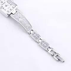Pulseira feminina relógio corrente de metal estilo romano real acessórios quadro