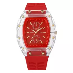Moda feminina relógios casuais pulseira de silicone analógico relógio de quartz - Show Drop