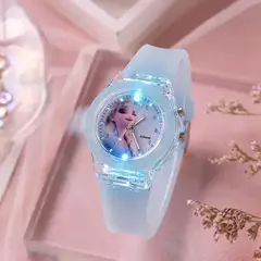 Disney-Relógios Infantis Mickey, Relógio de Pulso em Silicone, Princesa Elsa, - loja online