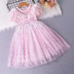 Meninas elsa vestido de princesa crianças halloween carnaval festa traje 2-10ye