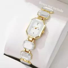 Relógio feminino elegante moda retângulo dial senhoras relógios de pulso de q na internet