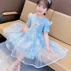 Disney Frozen Princess Dress para meninas, vestidos de mangá voadora, roupas in - Show Drop